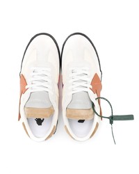 Baskets basses en daim imprimées blanches Off-White