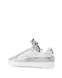 Baskets basses en daim imprimées grises Off-White