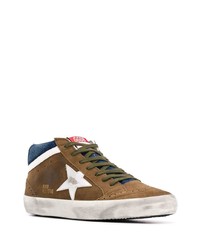 Baskets basses en daim imprimées marron Golden Goose