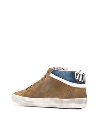 Baskets basses en daim imprimées marron Golden Goose