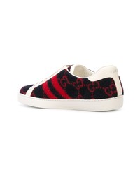 Baskets basses en daim imprimées multicolores Gucci