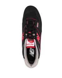 Baskets basses en daim imprimées noires New Balance