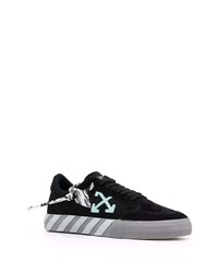 Baskets basses en daim imprimées noires Off-White