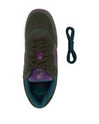 Baskets basses en daim imprimées olive A Bathing Ape