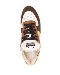 Baskets basses en daim jaunes Diadora