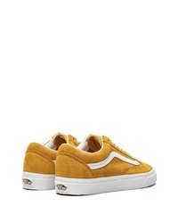 Baskets basses en daim jaunes Vans