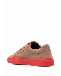 Baskets basses en daim marron clair Hide&Jack