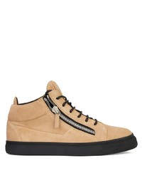 Baskets basses en daim marron clair Giuseppe Zanotti