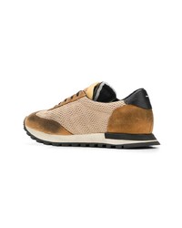 Baskets basses en daim marron clair Maison Margiela