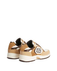 Baskets basses en daim marron clair Giuseppe Zanotti