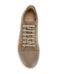 Baskets basses en daim marron clair Lanvin