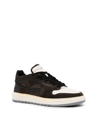 Baskets basses en daim marron foncé Represent