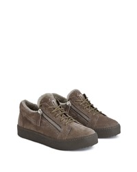 Baskets basses en daim marron foncé Giuseppe Zanotti