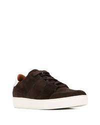 Baskets basses en daim marron foncé Ermenegildo Zegna XXX