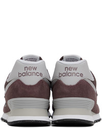 Baskets basses en daim marron foncé New Balance