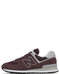 Baskets basses en daim marron foncé New Balance