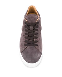 Baskets basses en daim marron foncé Tod's