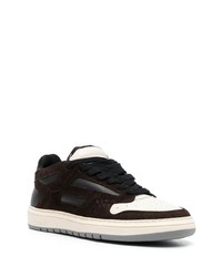 Baskets basses en daim marron foncé Represent