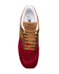 Baskets basses en daim marron New Balance