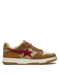 Baskets basses en daim marron A Bathing Ape