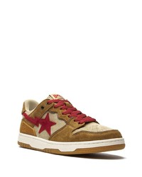 Baskets basses en daim marron A Bathing Ape