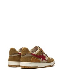 Baskets basses en daim marron A Bathing Ape