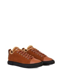 Baskets basses en daim marron Giuseppe Zanotti