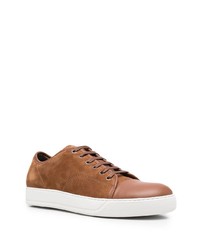 Baskets basses en daim marron Lanvin