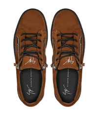 Baskets basses en daim marron Giuseppe Zanotti