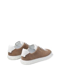 Baskets basses en daim marron Jimmy Choo