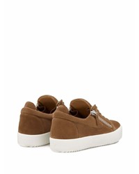 Baskets basses en daim marron Giuseppe Zanotti