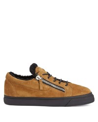 Baskets basses en daim marron Giuseppe Zanotti