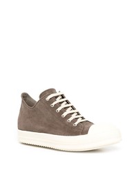 Baskets basses en daim marron Rick Owens