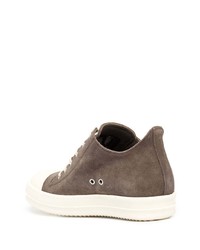 Baskets basses en daim marron Rick Owens