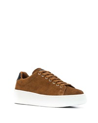 Baskets basses en daim marron Maison Margiela