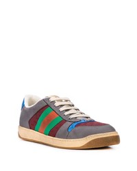 Baskets basses en daim multicolores Gucci