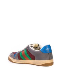 Baskets basses en daim multicolores Gucci