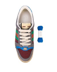 Baskets basses en daim multicolores Gucci