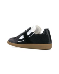 Baskets basses en daim noires et blanches Maison Margiela