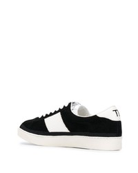 Baskets basses en daim noires et blanches Tom Ford