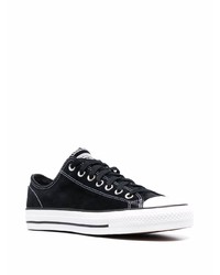 Baskets basses en daim noires et blanches Converse