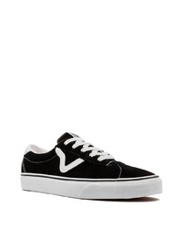 Baskets basses en daim noires et blanches Vans