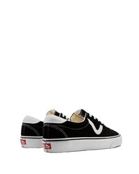 Baskets basses en daim noires et blanches Vans