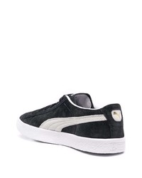 Baskets basses en daim noires et blanches Puma