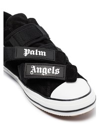 Baskets basses en daim noires et blanches Palm Angels