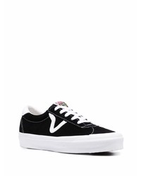 Baskets basses en daim noires et blanches Vans