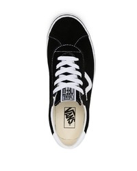 Baskets basses en daim noires et blanches Vans