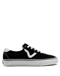 Baskets basses en daim noires et blanches Vans