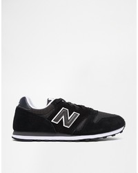 Baskets basses en daim noires New Balance