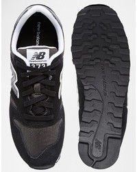 Baskets basses en daim noires New Balance